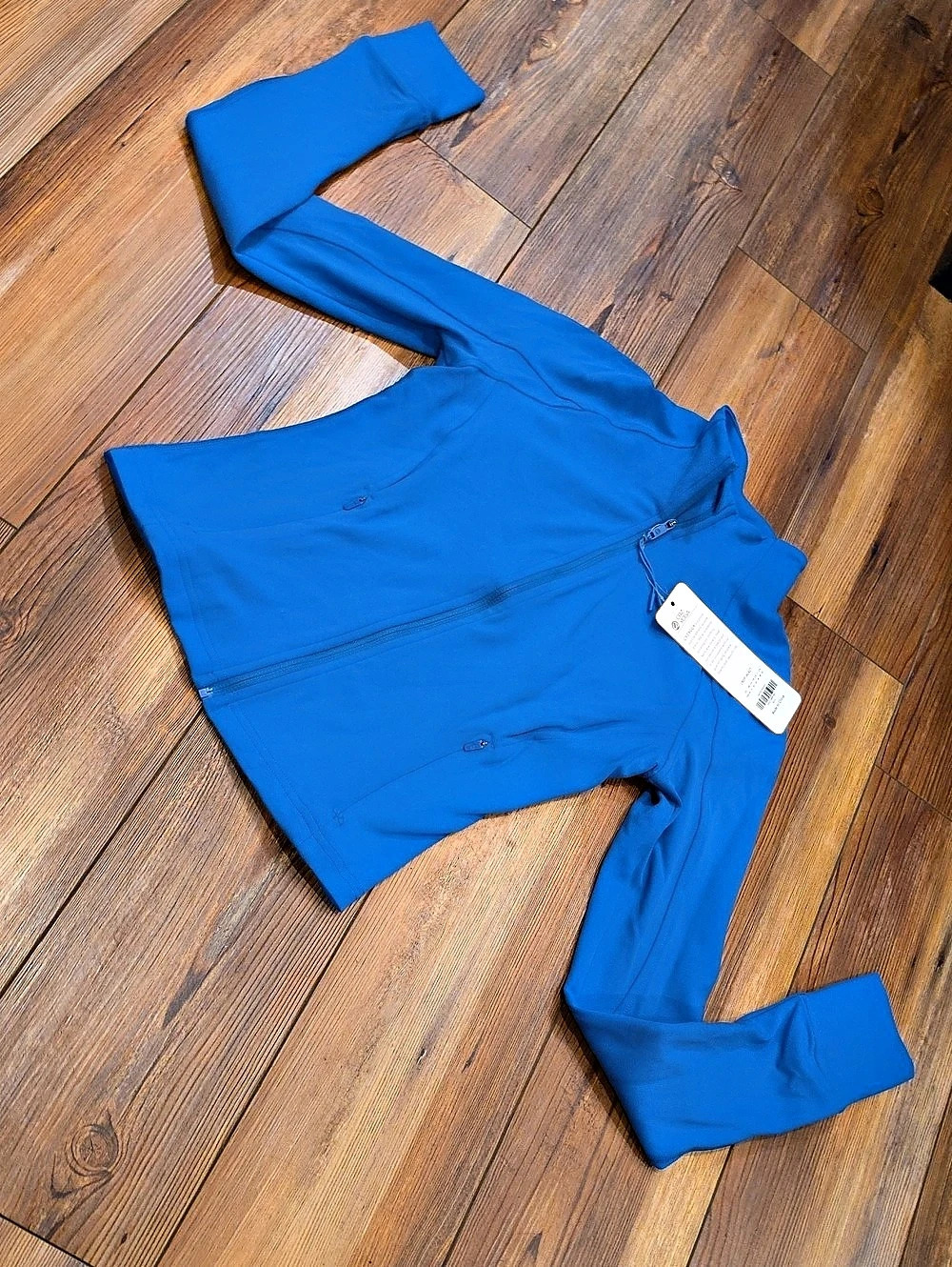 🆕 CRZ YOGA Cropped Length Full Zip Jacket Blue